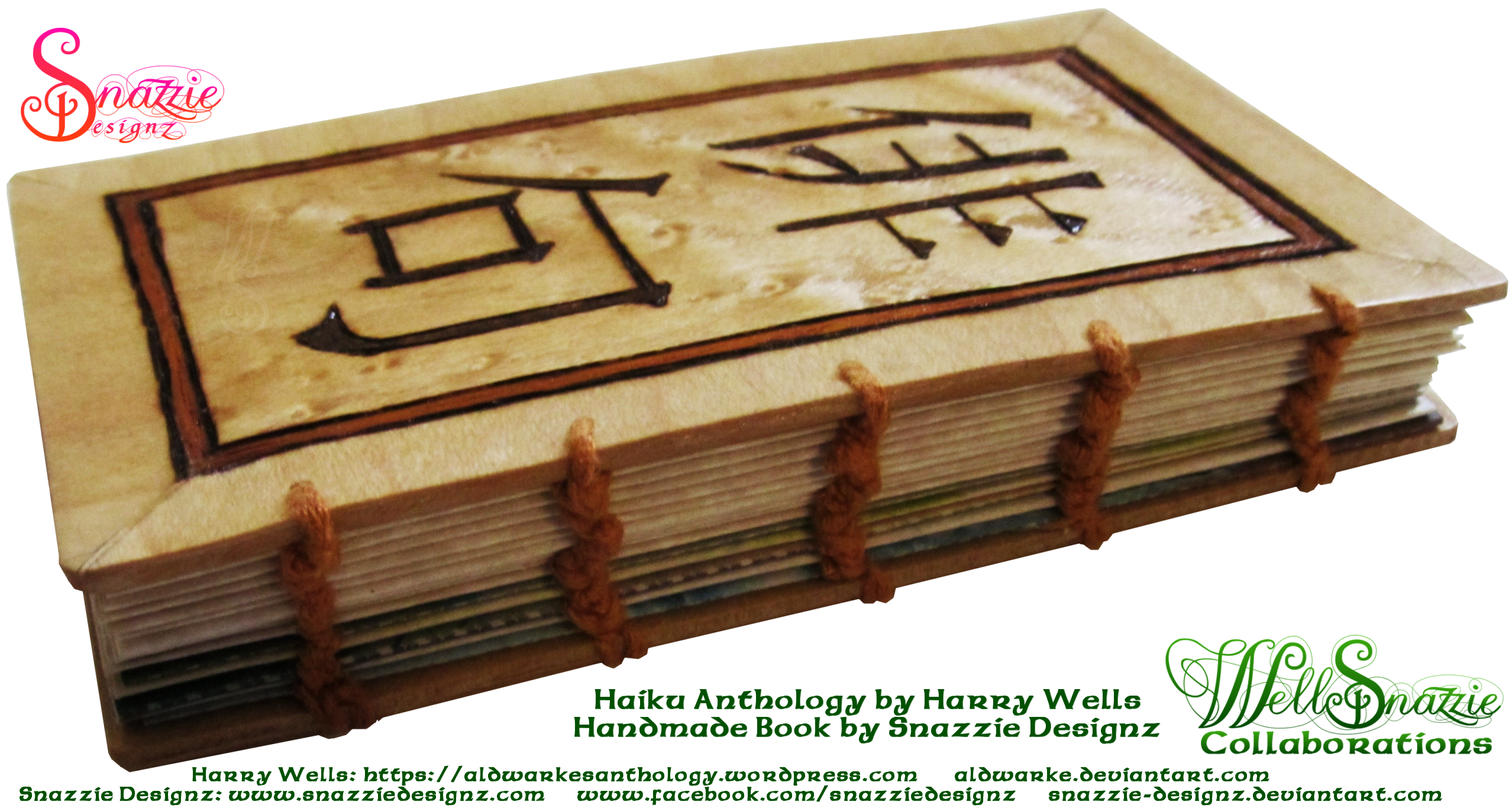 Handmade Coptic Bound Haiku Book by Snazzie Designz
