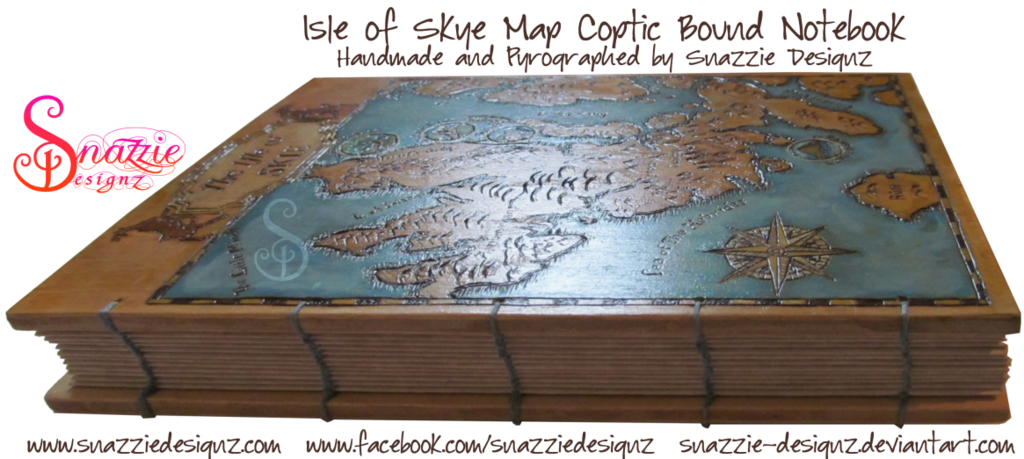 Coptic Bound Isle of Skye Map A5 Journal