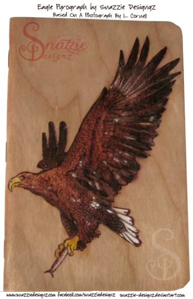 Eagle Pyrograph on Field Notes Notebook