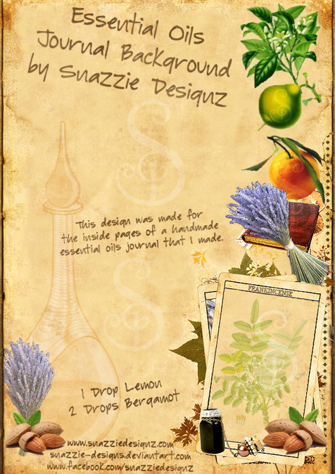 Handmade Case Bound Essential Oils Book Journal Inside Page Design by Snazzie Designz