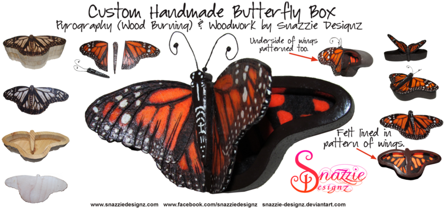 Butterfly box designed and handmade by snazzie designz