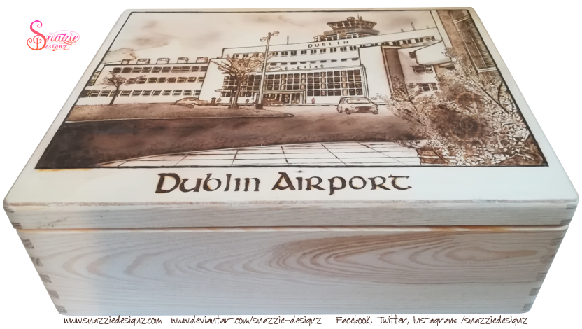 Dublin Airport Pyrography by snazzie designz