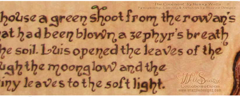 The Covenant Pyrograph/Carving Text Zoom by snazzie-designz
