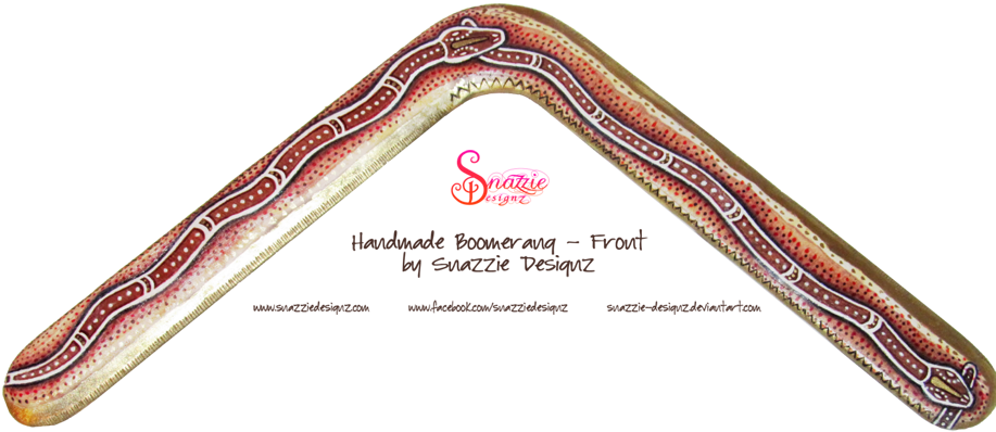 Handmade Boomerang by snazzie designz