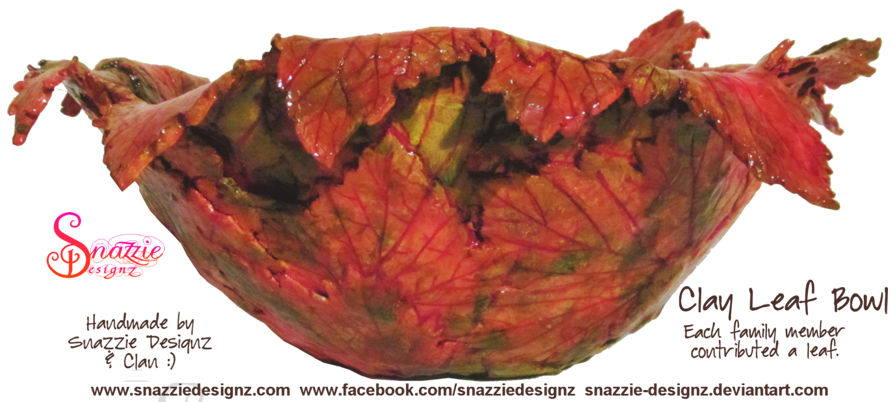 Family Clay Leaf Bowl by snazzie designz