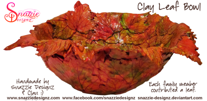 Family Clay Leaf Bowl by snazzie designz