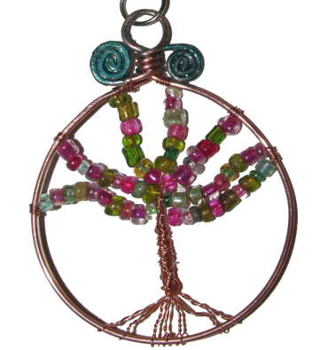Wire-Wrapped Dream Catcher Keyring
