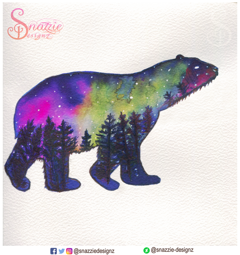 Handmade Polar Bear Card by Snazzie Designz