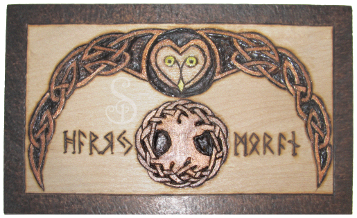 Celtic Owl and Rune Set